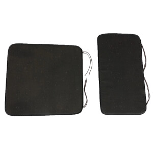 Sitz- und Rückenkissenset 2-teilig Anthrazit Stuhlauflage Sitzkissen Stuhlkissen