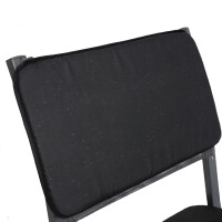 Sitz- und Rückenkissenset 2-teilig Anthrazit Stuhlauflage Sitzkissen Stuhlkissen