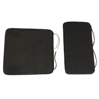 Sitz- und Rückenkissenset 2-teilig Anthrazit Stuhlauflage Sitzkissen Stuhlkissen