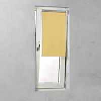 Cocoon Rollo Verdunklungsrollo Fensterrollo ohne Bohren dunkelgelb 120 x 150 cm