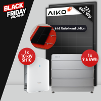 PV Komplettset 10 kWp - 22x AIKO 465W - SBR096 - SH10RT-20 ink. Unterkonstruktion
