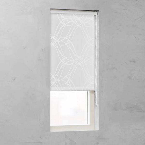 Cocoon Rollo Tageslicht Fensterrollo ohne Bohren gemustert weiß 120 cm x 190 cm