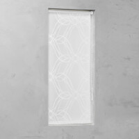 Cocoon Rollo Tageslicht Fensterrollo ohne Bohren gemustert weiß 120 cm x 190 cm