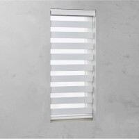 Cocoon Rollo Doppelrollo Fensterrollo Fenster ohne Bohren weiß 140 x 175 cm