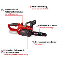 Einhell Power X-Change Akku-Kettensäge Motorsäge GE-LC 18 Li Solo gebraucht