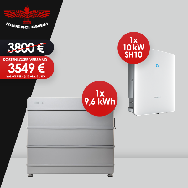 BLACK WEEK AKTION ! Sungrow Speicherpaket Batteriespeicher 9,6 kWh SBR096 V13 + 10 kW SH10.0RT-20