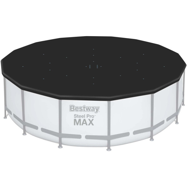 Bestway PVC-Abdeckplane für Pools Poolplane Abdeckung Pool Ø 488 cm Schwarz rund