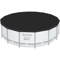 Bestway PVC-Abdeckplane für Pools Poolplane Abdeckung Pool Ø 488 cm Schwarz rund