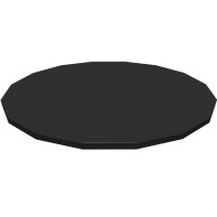 Bestway PVC-Abdeckplane für Pools Poolplane Abdeckung Pool Ø 488 cm Schwarz rund