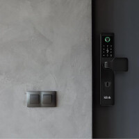 Klink Smart One Slim elektronischer Türschloss Smart Home Fingerabdruck Schwarz