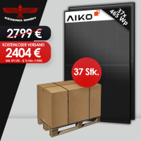 BLACK WEEK AKTION ! Palettenabnahme AIKO 465W Solarmodule Full Black Glas Glas Neostar 2s+