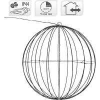 LED-Weihnachtskugel Lichterkugel Leuchtkugel Glühbirne Kugel Timer & LED Ø 50 cm