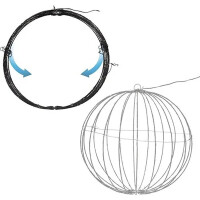 LED-Weihnachtskugel Lichterkugel Leuchtkugel Glühbirne Kugel Timer & LED Ø 50 cm