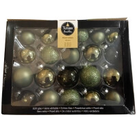 Set Weihnachtskugeln Glaskugeln Baumkugeln Christbaumkugeln Kugeln Grün 42 Stück