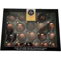 Set Weihnachtskugeln Glaskugeln Baumkugeln Christbaumkugeln Orange 42 Stück