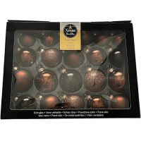 Set Weihnachtskugeln Glaskugeln Baumkugeln Christbaumkugeln Orange 42 Stück