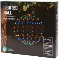 Lichtkugel Kugel Lichterkette Weihnachtsdekoration Deko Mehrfarbig LED Ø 30 cm