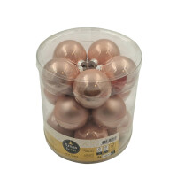 Weihnachtskugeln Glaskugeln Christbaumkugeln Kugeln Echtglas pink 15 Stk Ø 5,7cm
