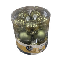 Weihnachtskugeln Glaskugeln Christbaumkugeln Echtglas Grün 15 Stk Ø 5,7 cm