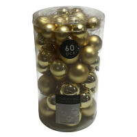 Weihnachtskugeln Christbaumkugeln Baumkugeln Tannenbaumkugeln Kugeln Gold 60 Stk