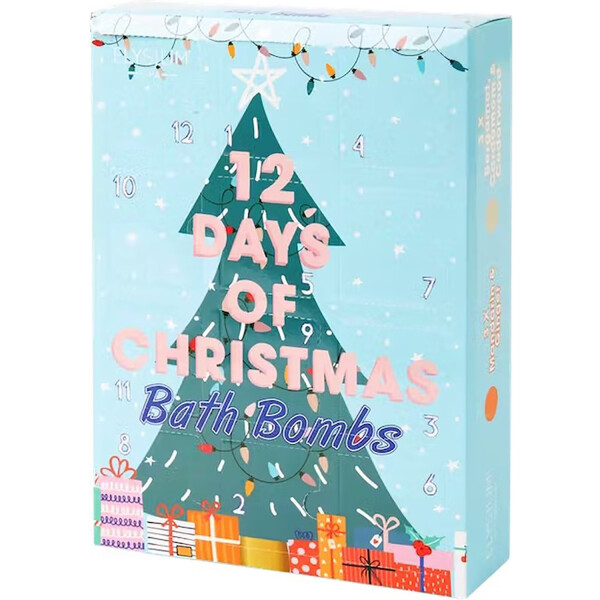 Adventskalender Weihnachtskalender Kalender Badebomben Duschbomben 12 Stück