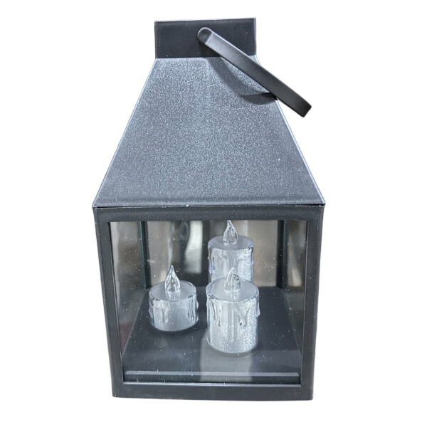 LED-Kerzenlaterne Laterne Weihnachtsdekoration Dekoration Deko schwarz