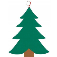 Bastelset Weihnachtsbaum Filzbaum Filz Baum 26 Deko Elementen 80 x 60 cm