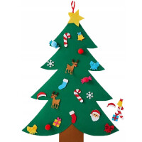 Bastelset Weihnachtsbaum Filzbaum Filz Baum 26 Deko Elementen 80 x 60 cm