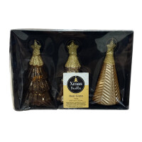 Glasanhänger Weihnachtskugeln Echtglass Weihnachtdeko Ø 6,7 x 12,6 cm 3 Stk gold