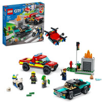LEGO City Fire Rescue & Police Chase Truck Set 60319 3