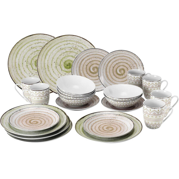 HTI-Living Tafelservice Tafelgeschirr Geschirrset Kombi Porzellan Riv, 52,90 €