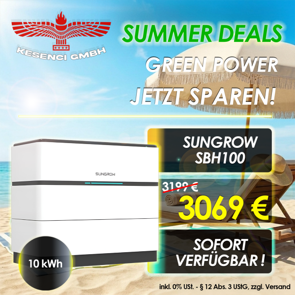 Sungrow SBR032 3,2 KWh Batteriemodul – LiFePO4, Modular Erweiterbar Bis 25,6 KWh, Notstrom, IP55, 10 Jahre Garantie
