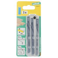 Wolfcraft 3 Stichsägeblätter S&auml