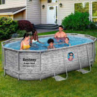 Bestway Swimmingpool Set Pool Power Steel Swim Vista Series 