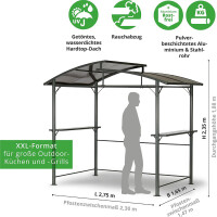 Leco Profi-Grillpavillon Pavillon Grillüberdachung XXL 