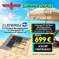 SUMMER DEALS ! Clenergy PV EZ-Rack Montagesystem für Sc